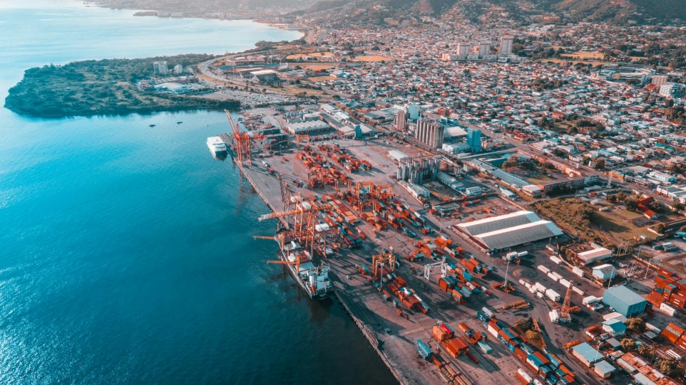 Veduta aerea di Anversa, principale porta d'ingresso dei flussi europei