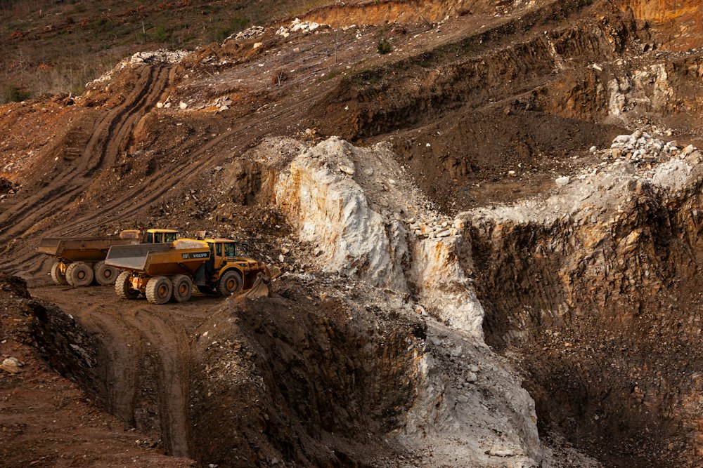 Local de mineração para extração de matérias-primas